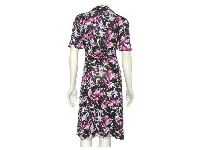 Diane Von Furstenberg DvF Vintage Polly Dee Seidenhemdkleid Mehrfarben - Ansicht 3