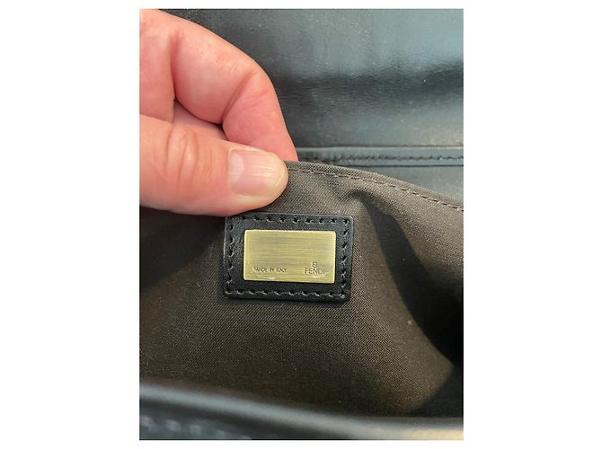 Borsa a mano Fendi B BAG in pelle nera Nero - vista 5