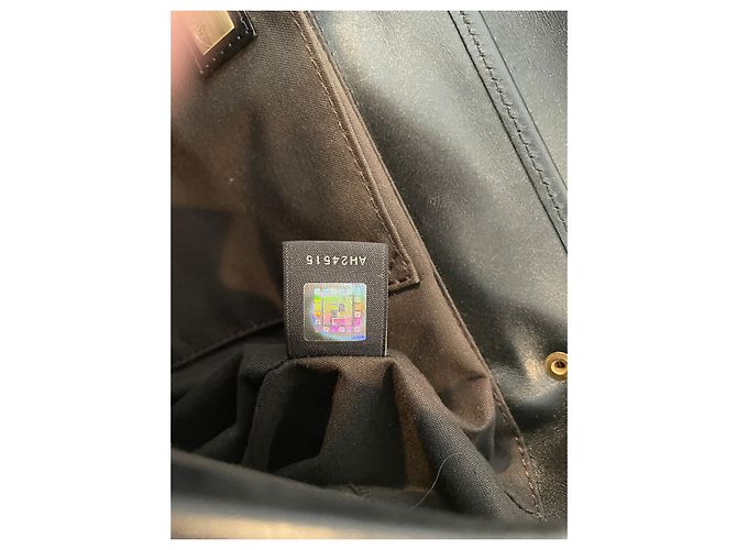 Borsa a mano Fendi B BAG in pelle nera Nero - vista 6