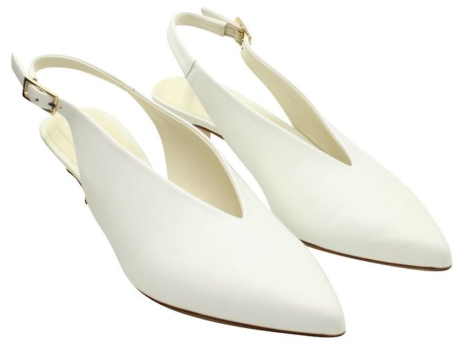 Tibi Lia White Slingback Gattino Tacchi - vista 2