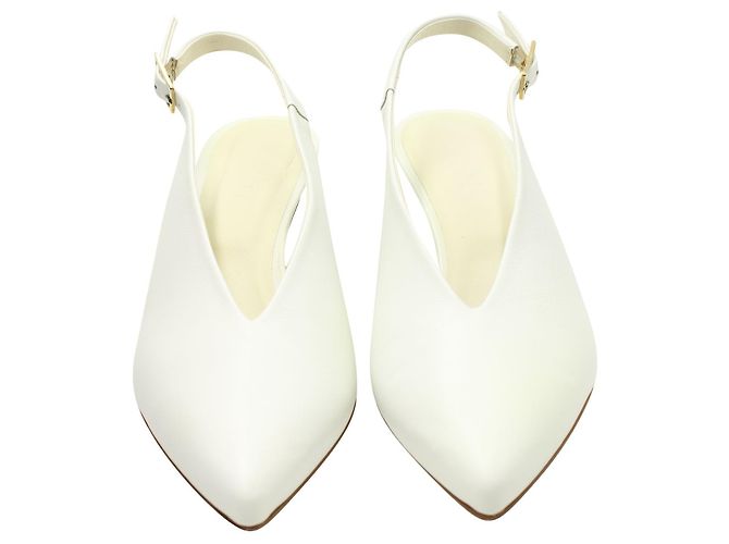 Tibi Lia White Slingback Gattino Tacchi - vista 3