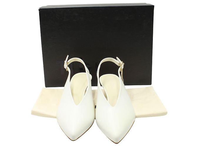 Tibi Lia White Slingback Gattino Tacchi - vista 6