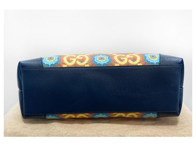 Gucci Ophidia 100 Borsa Kaleido indossata Blu - vista 6