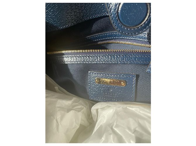 Gucci Ophidia 100 Borsa Kaleido indossata Blu - vista 7