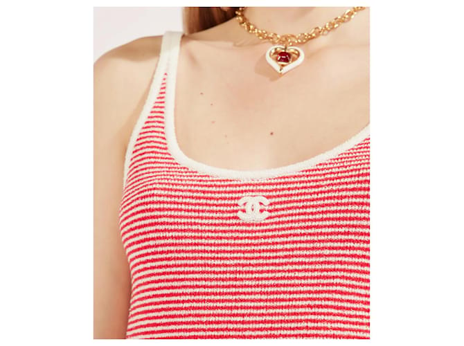 Chanel Runway Rotes Tanktop 23C - Ansicht 2