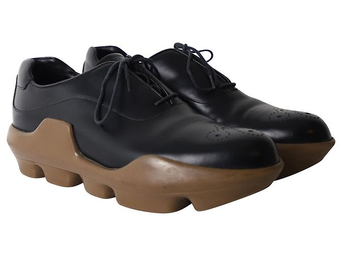 Richelieu Prada Platform en Cuir Noir - vue 3