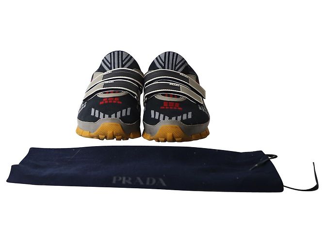 Sneakers Prada Cross Section in maglia multicolor - vista 11