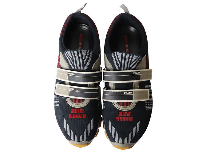 Sneakers Prada Cross Section in maglia multicolor - vista 5