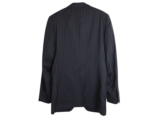 Dolce & Gabbana Blazer Classico Gessato in Lana Nera Nero - vista 2