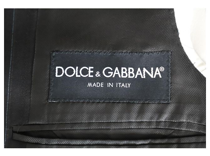 Dolce & Gabbana Blazer Classico Gessato in Lana Nera Nero - vista 5