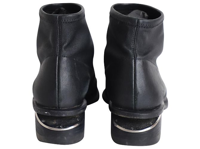 Alexander Wang Kori Stretch Ankle Boots in Black Leather - view 4