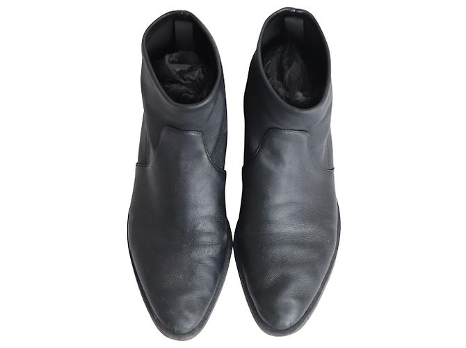 Alexander Wang Kori Stretch Ankle Boots in Black Leather - view 9