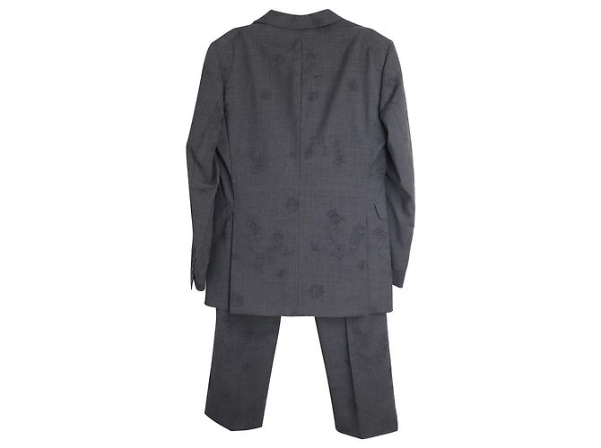 Conjunto de blazer e calça com estampa barroca Kenzo em lã cinza - vista 13