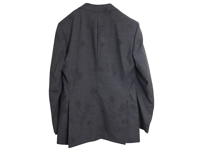 Conjunto de blazer e calça com estampa barroca Kenzo em lã cinza - vista 2