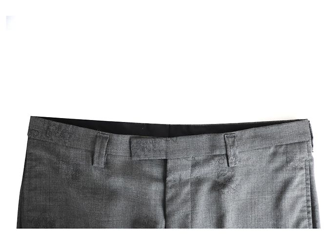 Conjunto de blazer e calça com estampa barroca Kenzo em lã cinza - vista 9