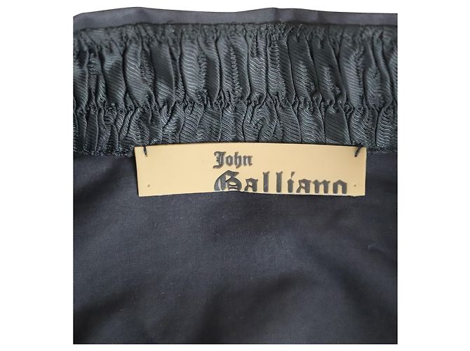 Camisa de botones con estampado barroco de John Galliano en algodón negro - vista 4