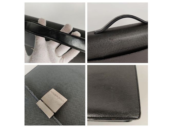 Louis Vuitton Borsa a mano unisex in pelle nera Nero - vista 4