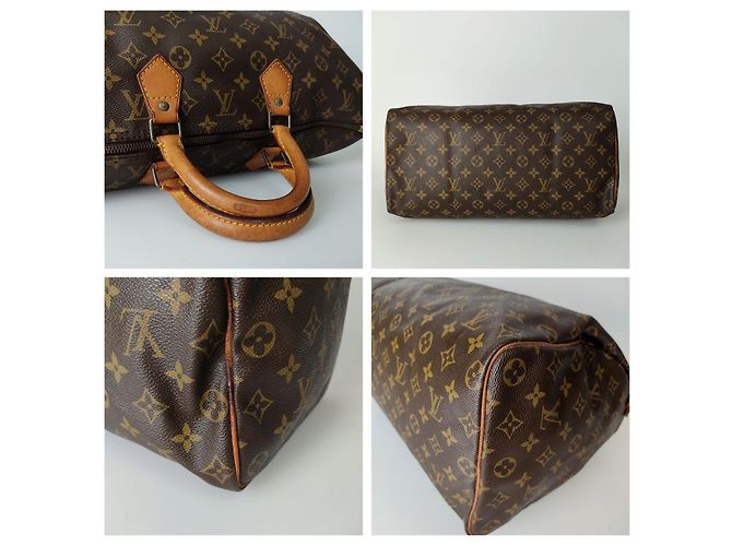 Louis Vuitton Borsa a mano modello Speedy 40 Marrone scuro - vista 4