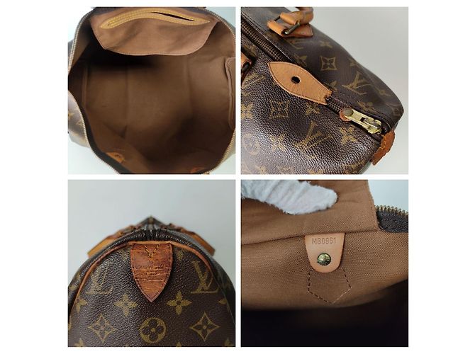 Louis Vuitton Borsa a mano modello Speedy 40 Marrone scuro - vista 5