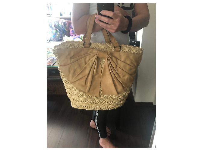 Red Valentino Strohtasche Beige - Ansicht 8