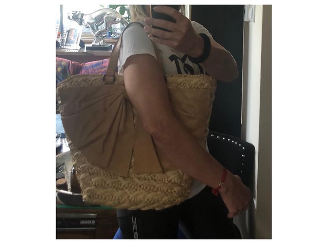 Red Valentino Strohtasche Beige - Ansicht 9