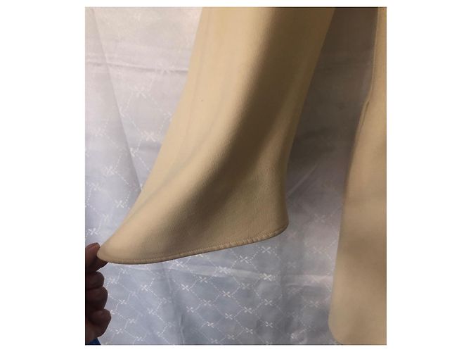 Vestido Valentino de lã e seda creme Cru - vista 8