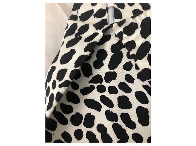 Dirk Bikkenbergs Vestido de verano Dirk Bikkembergs de seda y algodón negro blanco - vista 8