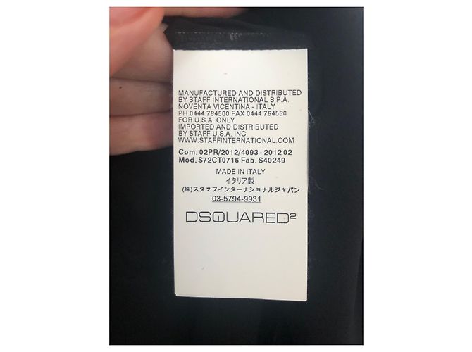 Dsquared2 Seidenkleid mit Lederroete braun schwarz beige - Ansicht 5