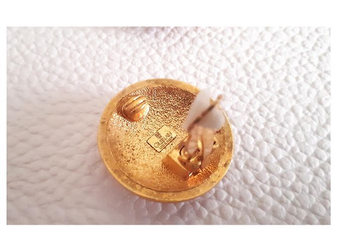 Autre Marque Orecchini in ottone martellato con incisione G D'oro - vista 5