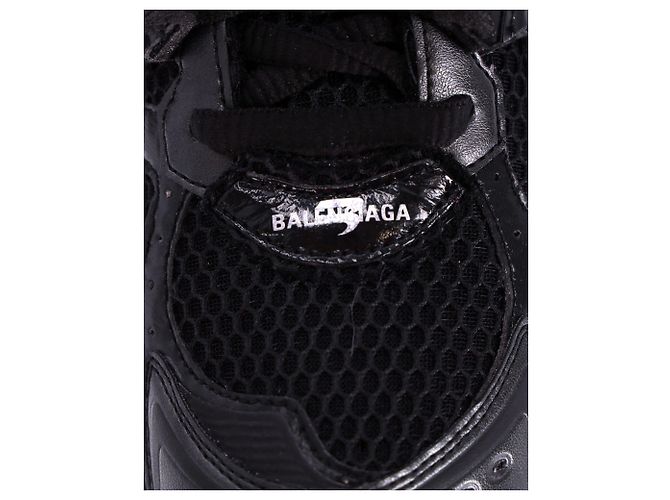 Balenciaga Runner Sneakers in Black Polyurethane - view 10