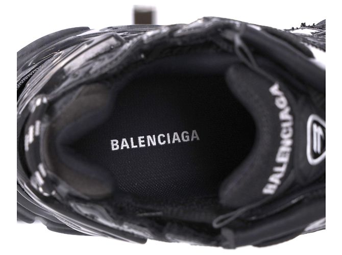 Balenciaga Runner Sneakers in Black Polyurethane - view 14