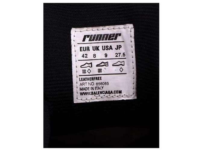 Balenciaga Runner Sneakers in Black Polyurethane - view 15