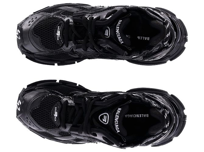 Balenciaga Runner Sneakers in Black Polyurethane - view 5