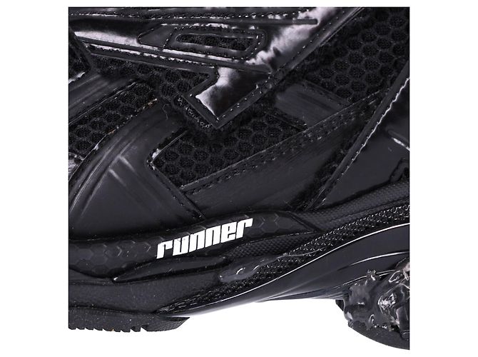 Balenciaga Runner Sneakers in Black Polyurethane - view 7