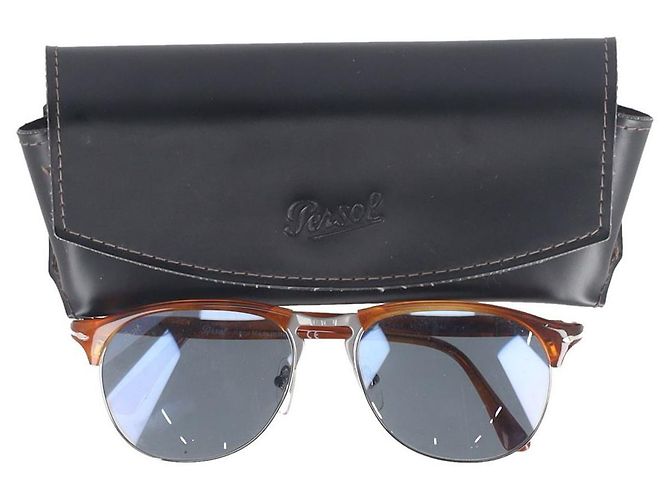 Persol Tortoise Shell Sunglasses in Brown Acetate - view 6