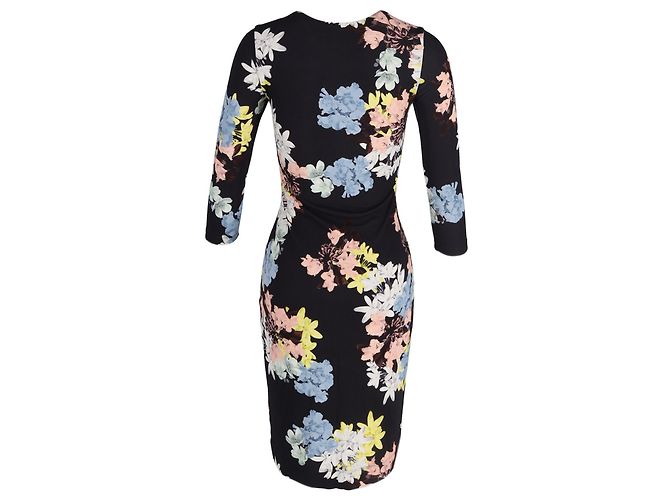 Erdem VESTIDO A MEDIDA DE JERSEY CON FLORES DE ERGEM EN ALGODÓN NEGRO - vista 3