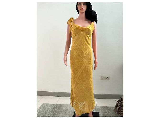 Maison Martin Margiela Vestido amarillo sin mangas de Maison Margiela - vista 2