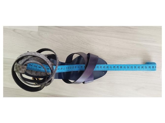 Sandali Gucci in pelle e pitone viola Porpora - vista 9