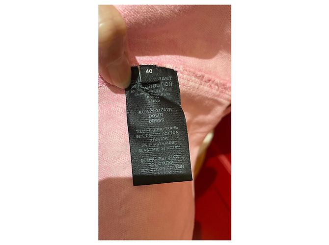 Vestido strapless rosa Isabel Marant de algodón - vista 6