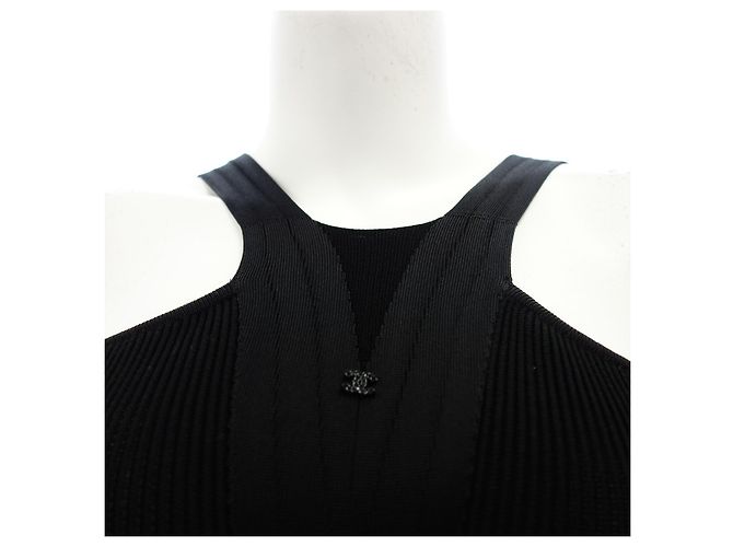 Abito Chanel nero in cotone e rayon taglia 38 - vista 2