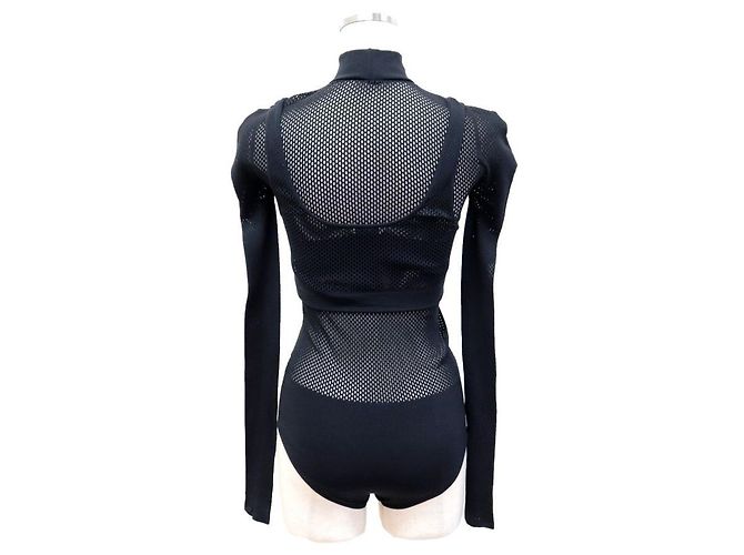 Fendi Mesh-Bodysuit-Tanktop Schwarz - Ansicht 2