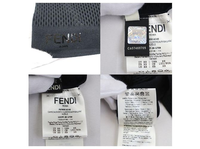 Fendi Mesh-Bodysuit-Tanktop Schwarz - Ansicht 8