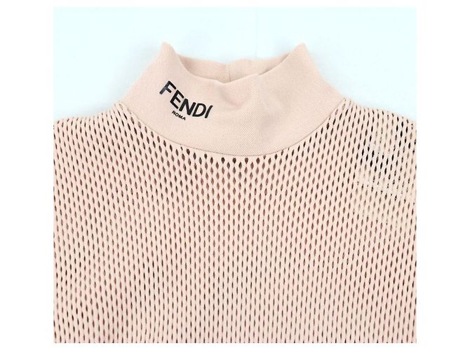 Fendi Mesh-Bodysuit-Tanktop Pink - Ansicht 4