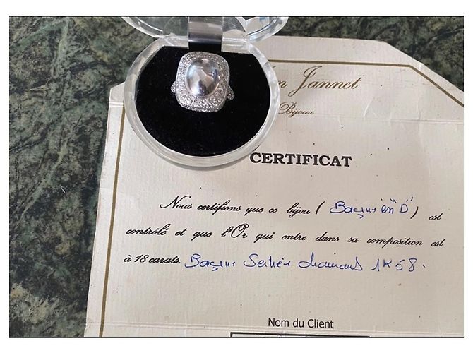 Autre Marque Anello in oro bianco e diamanti 18 carati - vista 3