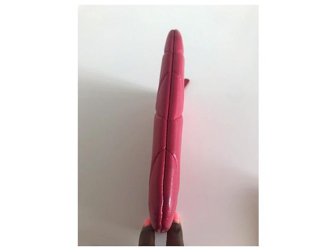 Chanel Pochette 19 in pelle di agnello rosa - vista 6