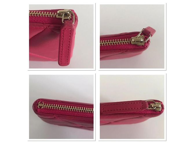 Chanel Pochette 19 in pelle di agnello rosa - vista 9
