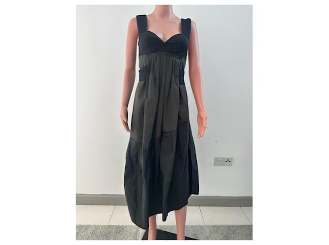 Prada Army Kleid Khaki Seide - Ansicht 2
