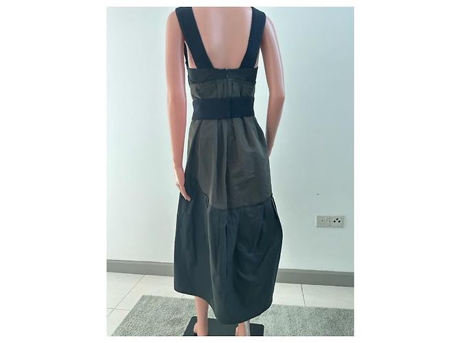 Prada Army Kleid Khaki Seide - Ansicht 5