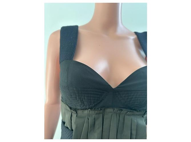Prada Army Kleid Khaki Seide - Ansicht 8