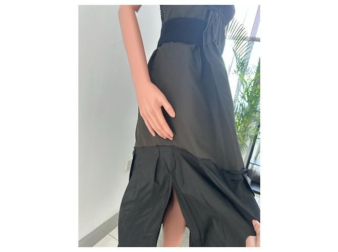 Prada Army Kleid Khaki Seide - Ansicht 9